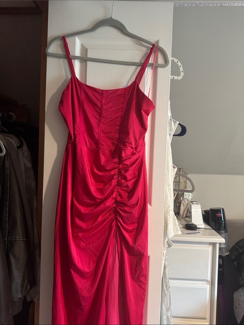 TRINAH CORSET MAXI DRESS IN PINK